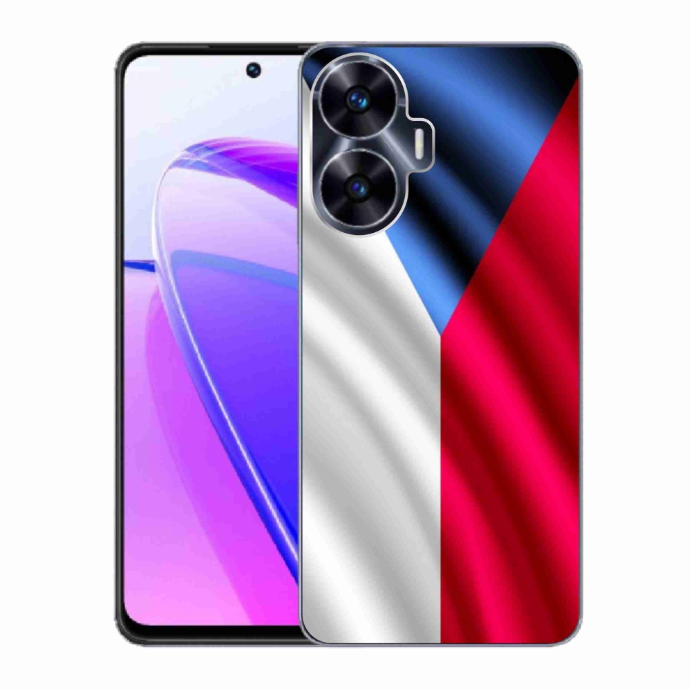 Gelový kryt mmCase na Realme C55 - česká vlajka