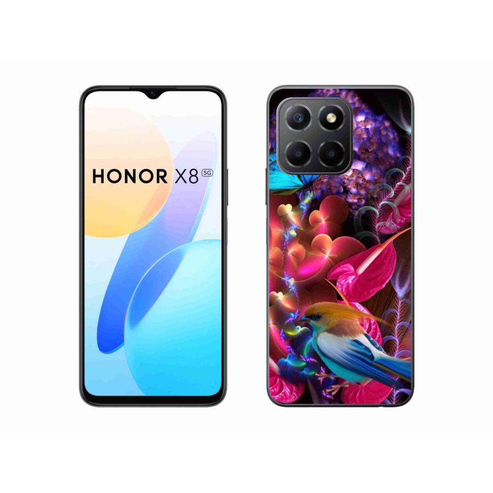 Gelový kryt mmCase na Honor X8 5G - barevné květiny