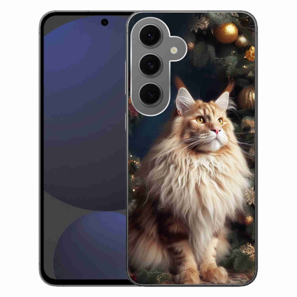 Gelový kryt mmCase na Samsung Galaxy S24 FE - kočka u stromku