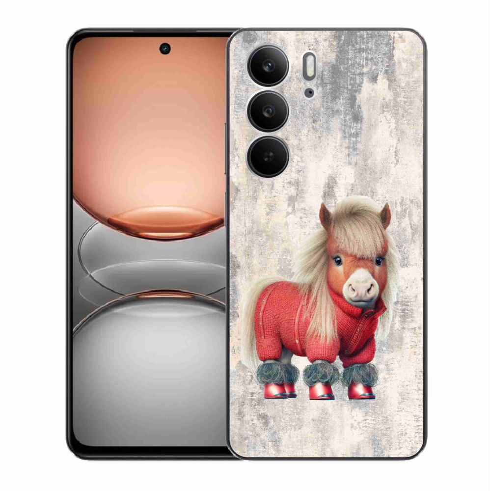Gelový kryt mmCase na Realme C75 - poník ve svetru