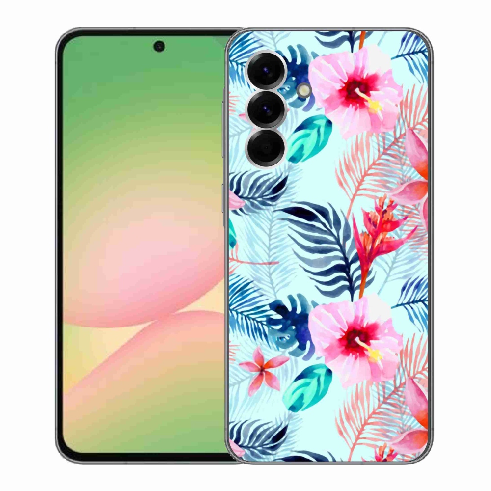 Gelový kryt mmCase na Samsung Galaxy A56 5G - květiny
