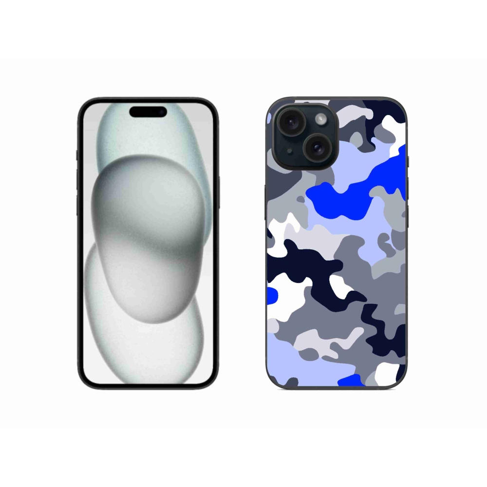 Gelový kryt mmCase na iPhone 15 - maskáčový vzor 8