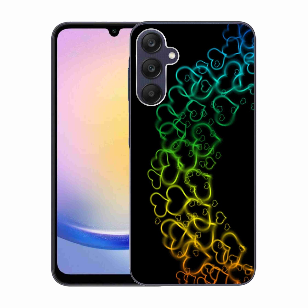 Gelový kryt mmCase na Samsung Galaxy A25 5G - barevná srdíčka