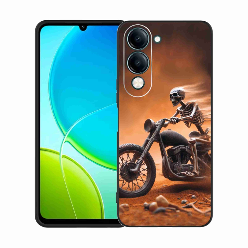 Gelový kryt mmCase na Vivo Y29s 5G - kostra na motorce