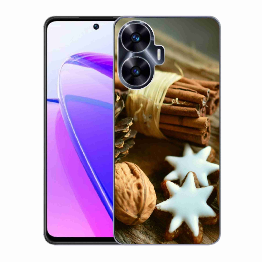 Gelový kryt mmCase na Realme C55 - skořice a perníčky