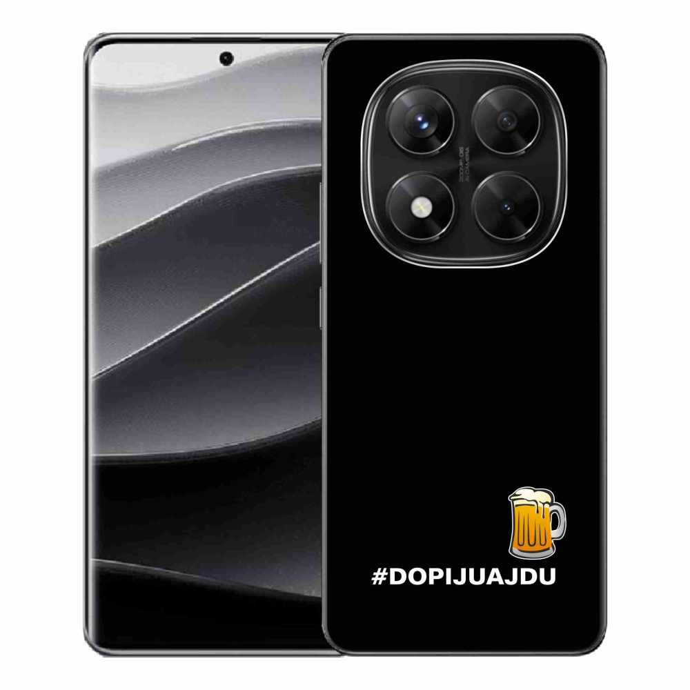Gelový kryt mmCase na Xiaomi Redmi Note 14 Pro 5G/Poco X7 5G - pivní motiv 1 černé pozadí