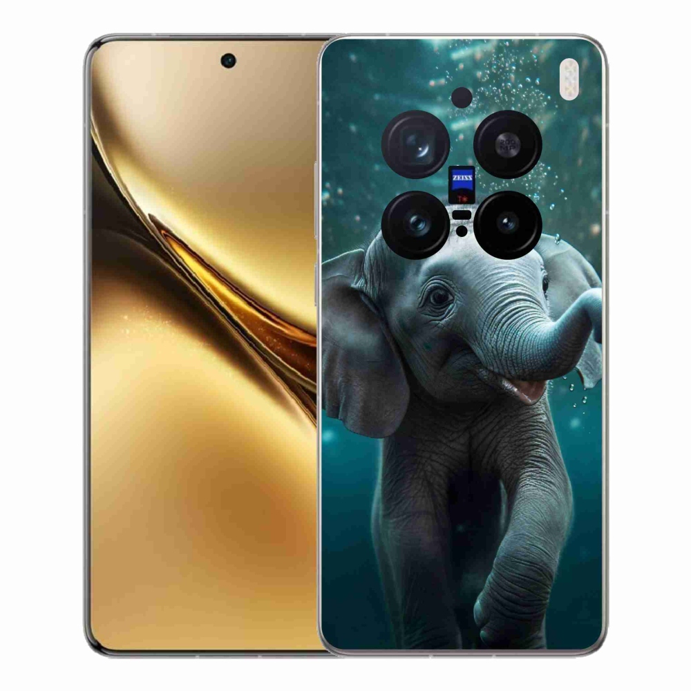 Gelový kryt mmCase na Vivo X200 Pro 5G - slůně pod vodou