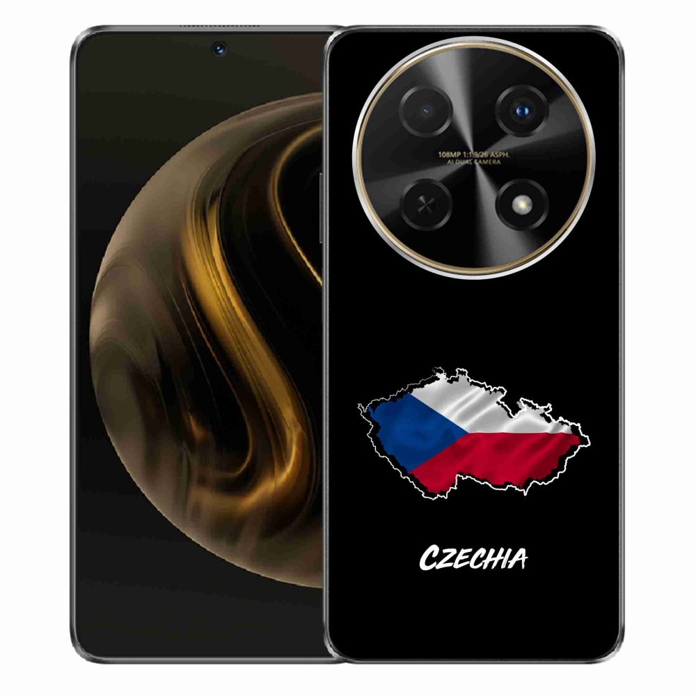 Gelový kryt mmCase na Huawei Nova 12i - Czechia černé pozadí