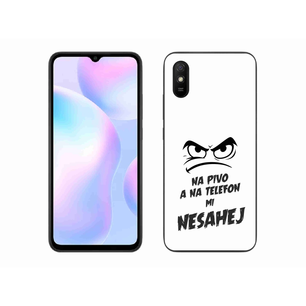 Gelový kryt mmCase na Xiaomi Redmi 9A - pivní motiv 2 bílé pozadí