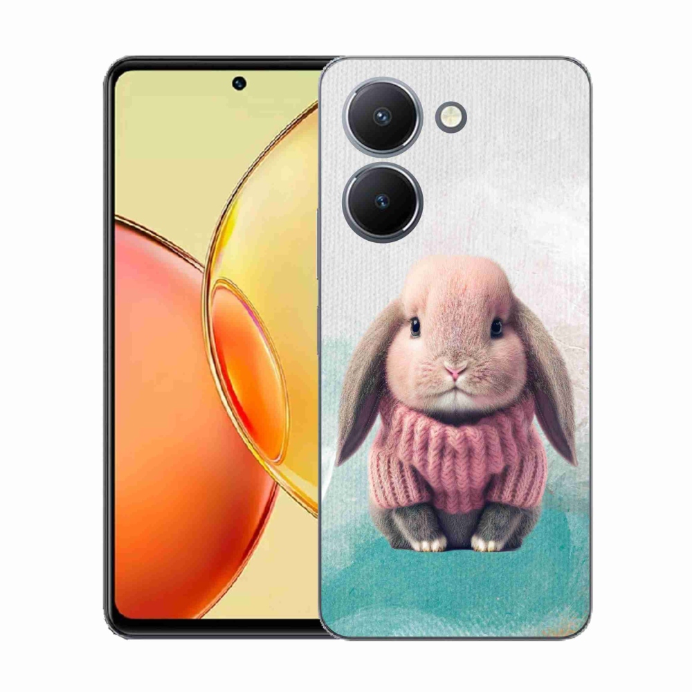 Gelový kryt mmCase na Vivo Y36 - králíček ve svetru