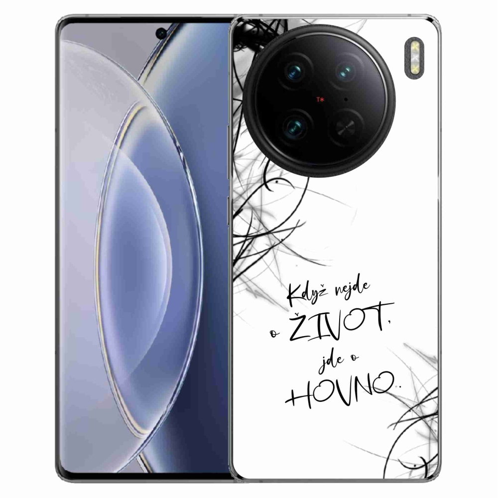 Gelový kryt mmCase na Vivo X90 Pro - vtipný text 16 bílé pozadí