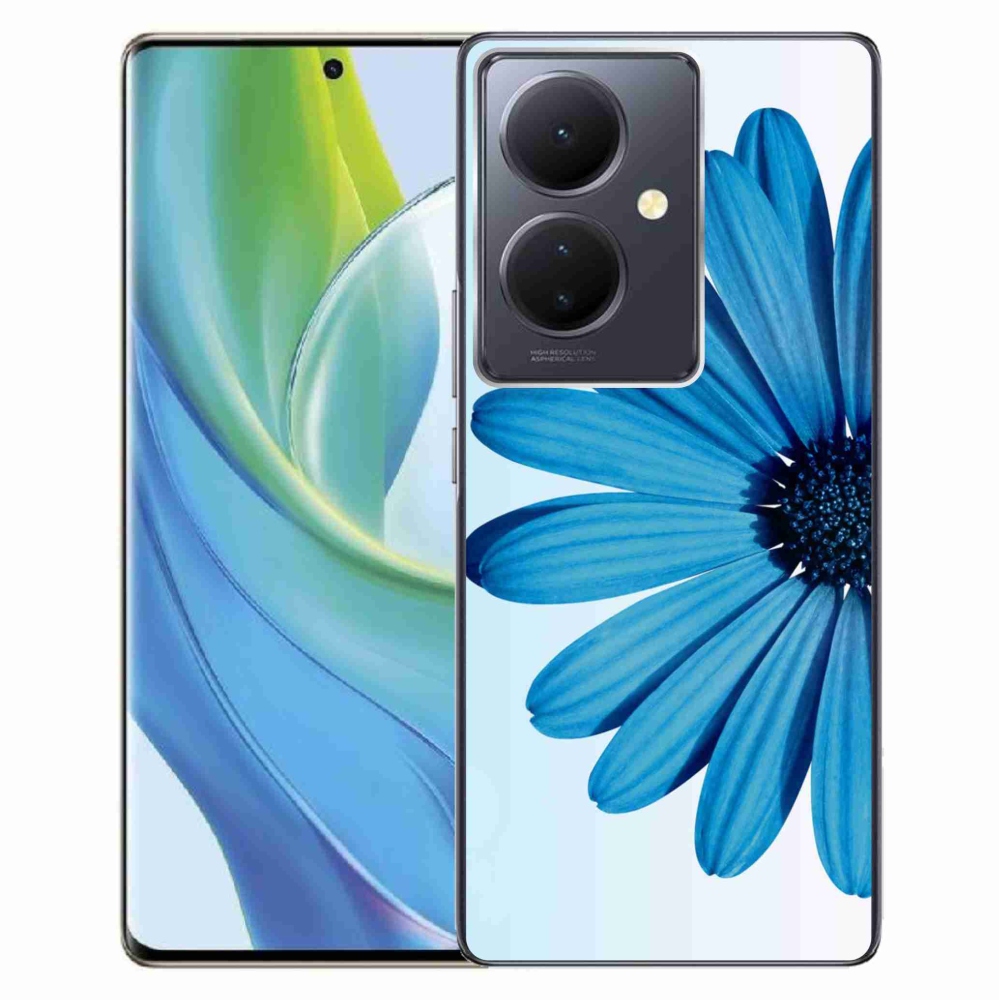Gelový obal mmCase na Vivo V29 Lite 5G - modrá kopretina