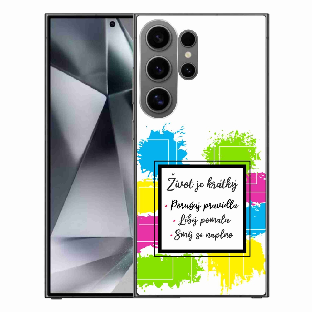 Gelový kryt mmCase na Samsung Galaxy S24 Ultra - citát 5 bílé pozadí