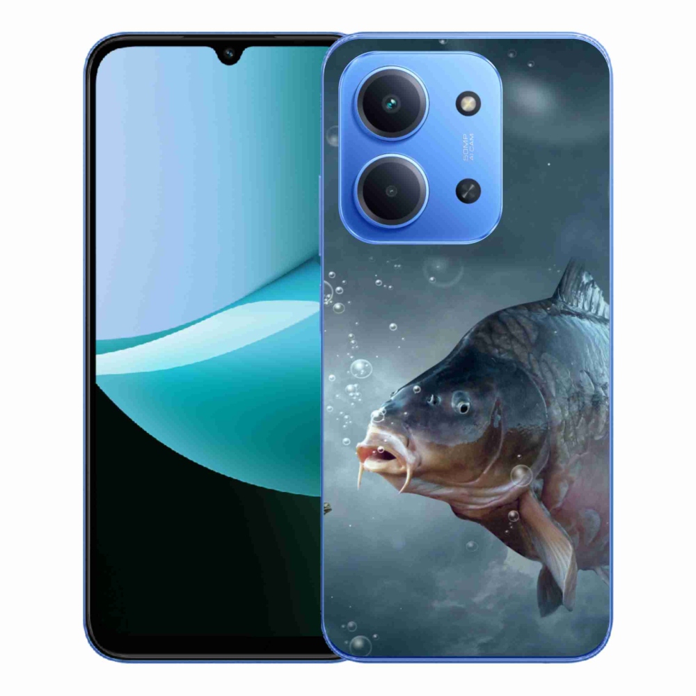 Gelový kryt mmCase na Xiaomi Redmi 15C 4G/5G (173mm) - kapr a bublinky