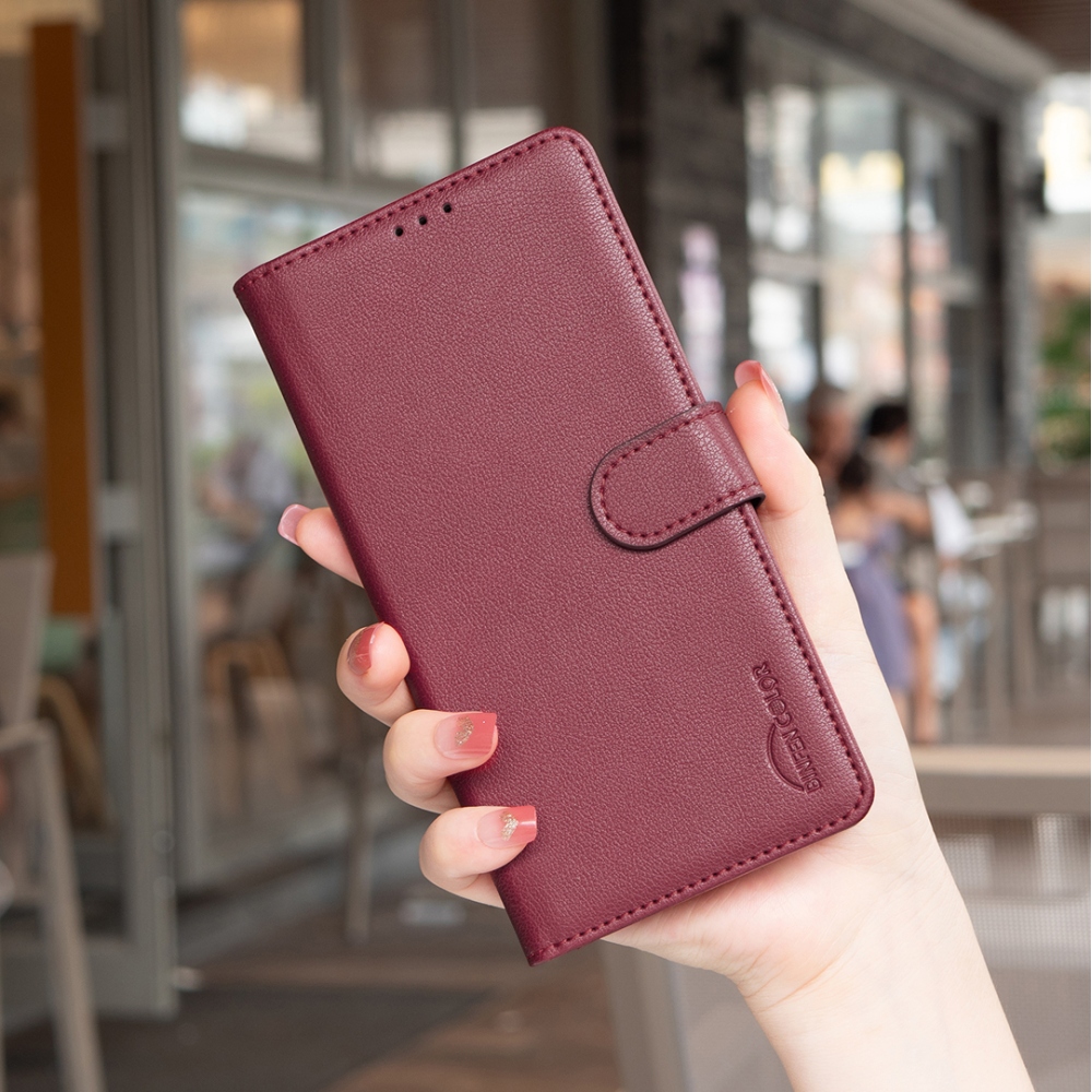 BINFEN knížkové pouzdro na mobil iPhone 17 Air - červené