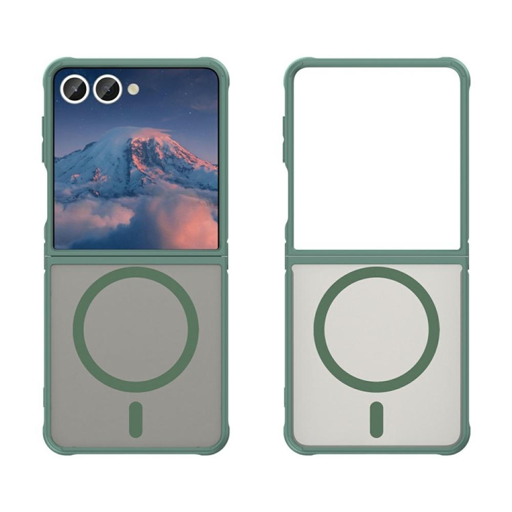 Case matný gelový obal s MagSafe na Samsung Galaxy Z Flip7 5G - zelený
