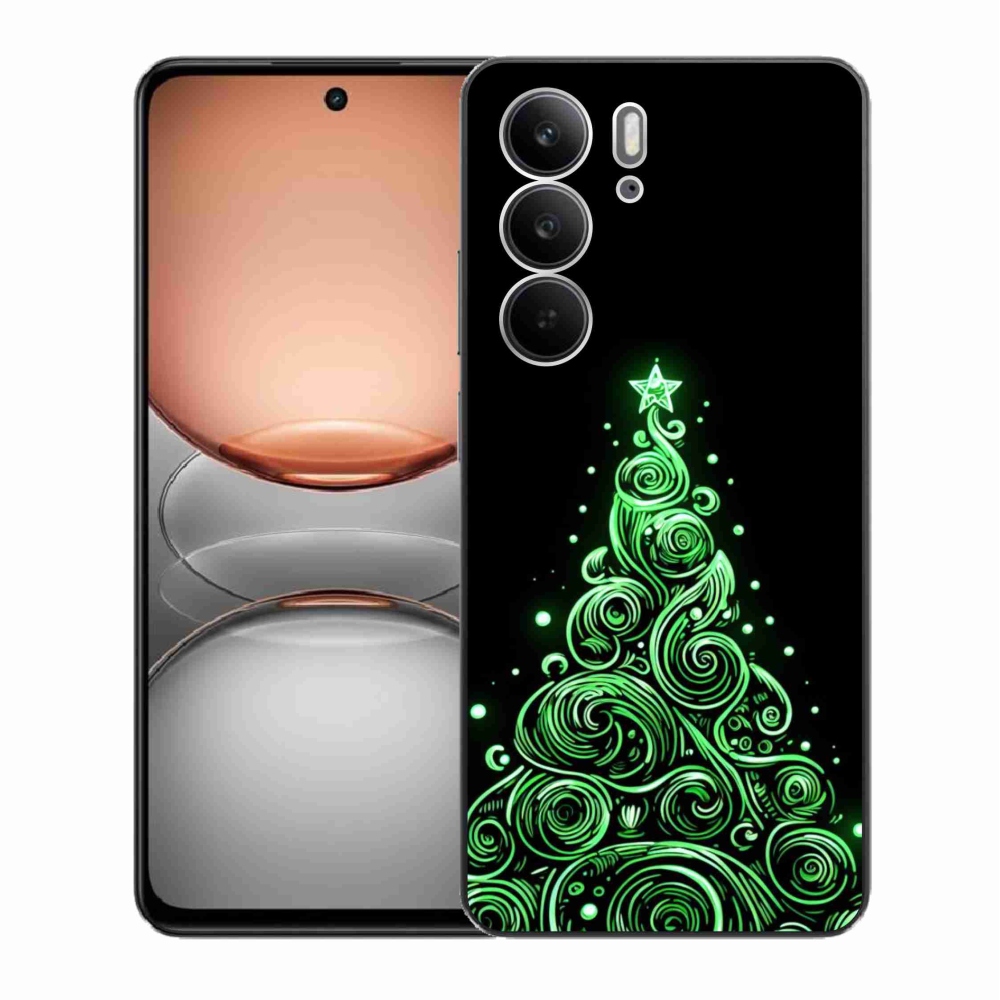Gelový kryt mmCase na Realme C75 - neonový vánoční stromek 3