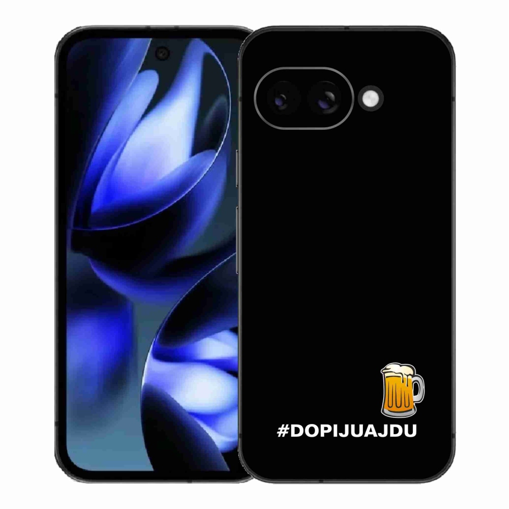 Gelový kryt mmCase na Google Pixel 9a - pivní motiv 1 černé pozadí