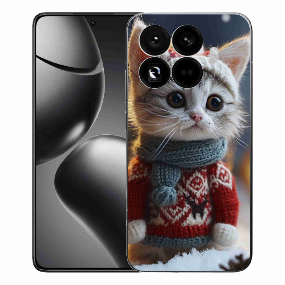 Gelový kryt mmCase na Xiaomi 15T Pro - kotě ve svetru