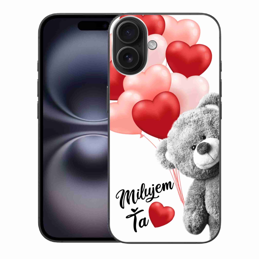Gelový obal mmCase na iPhone 16 Plus - milujem Ťa sk