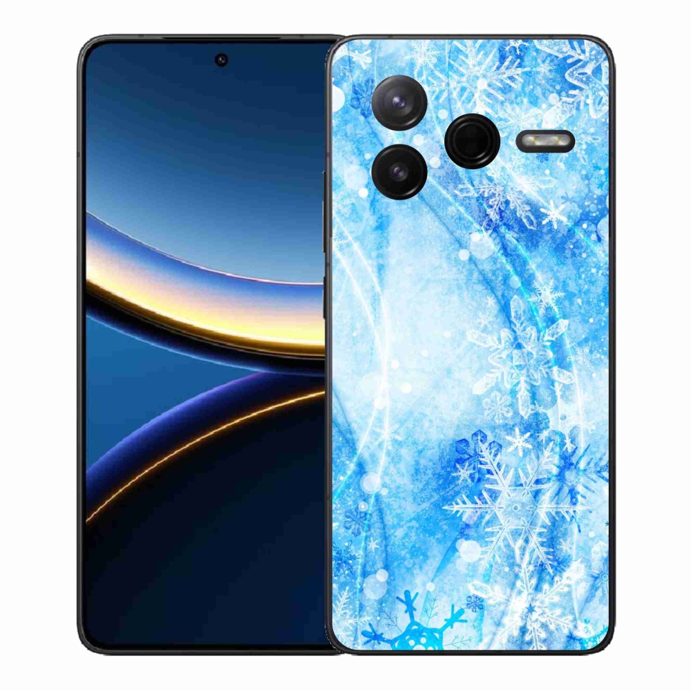 Gelový kryt mmCase na Xiaomi Poco F7 Pro - sněhové vločky