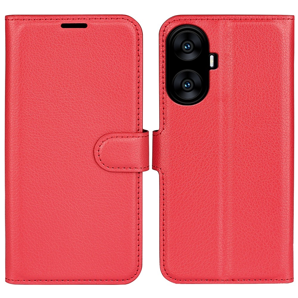 Litchi knížkové pouzdro na Realme C55 - červené