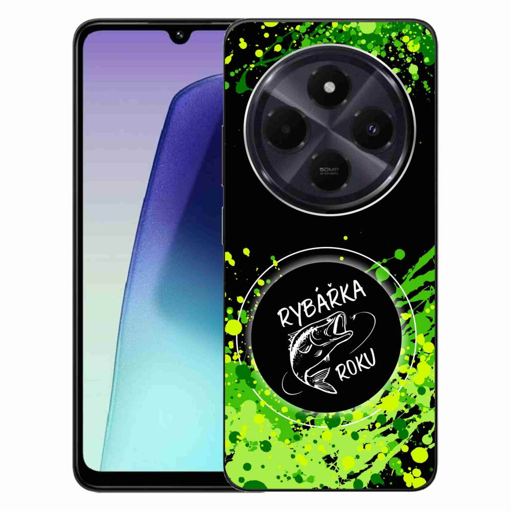 Gelový kryt mmCase na Xiaomi Redmi 14C/Poco C75 - rybářka roku černé pozadí