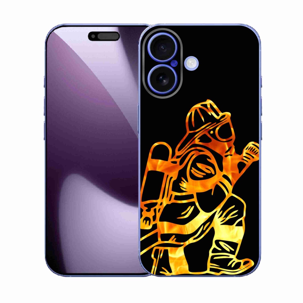 Gelový kryt mmCase na iPhone 17 - hasič 1