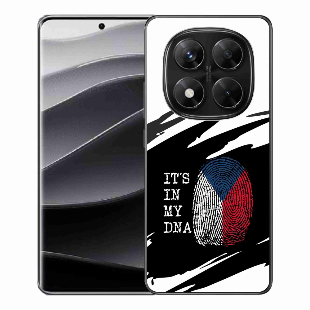 Gelový kryt mmCase na Xiaomi Redmi Note 14 Pro 5G/Poco X7 5G - vlajka otisk prstu černobílé pozadí