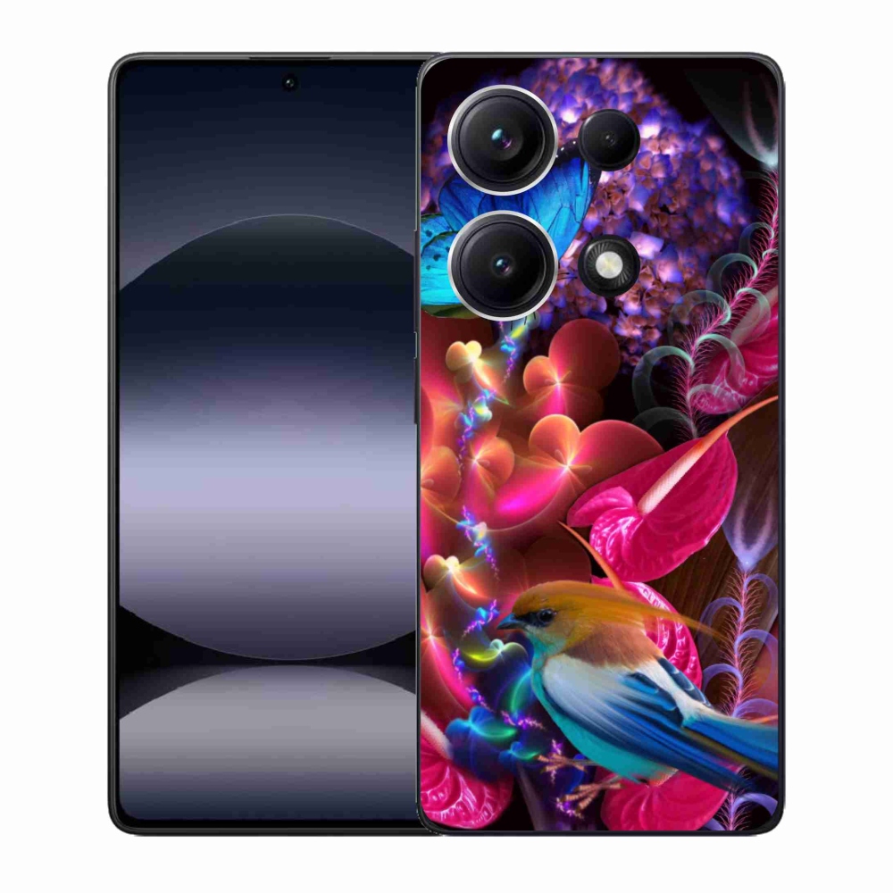 Gelový kryt mmCase na Xiaomi Redmi Note 14S - barevné květiny
