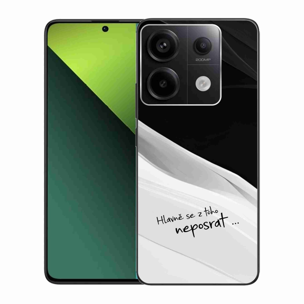 Gelový kryt mmCase na Xiaomi Redmi Note 13 Pro 5G/Poco X6 5G - vtipný text 13 bíločerné pozadí