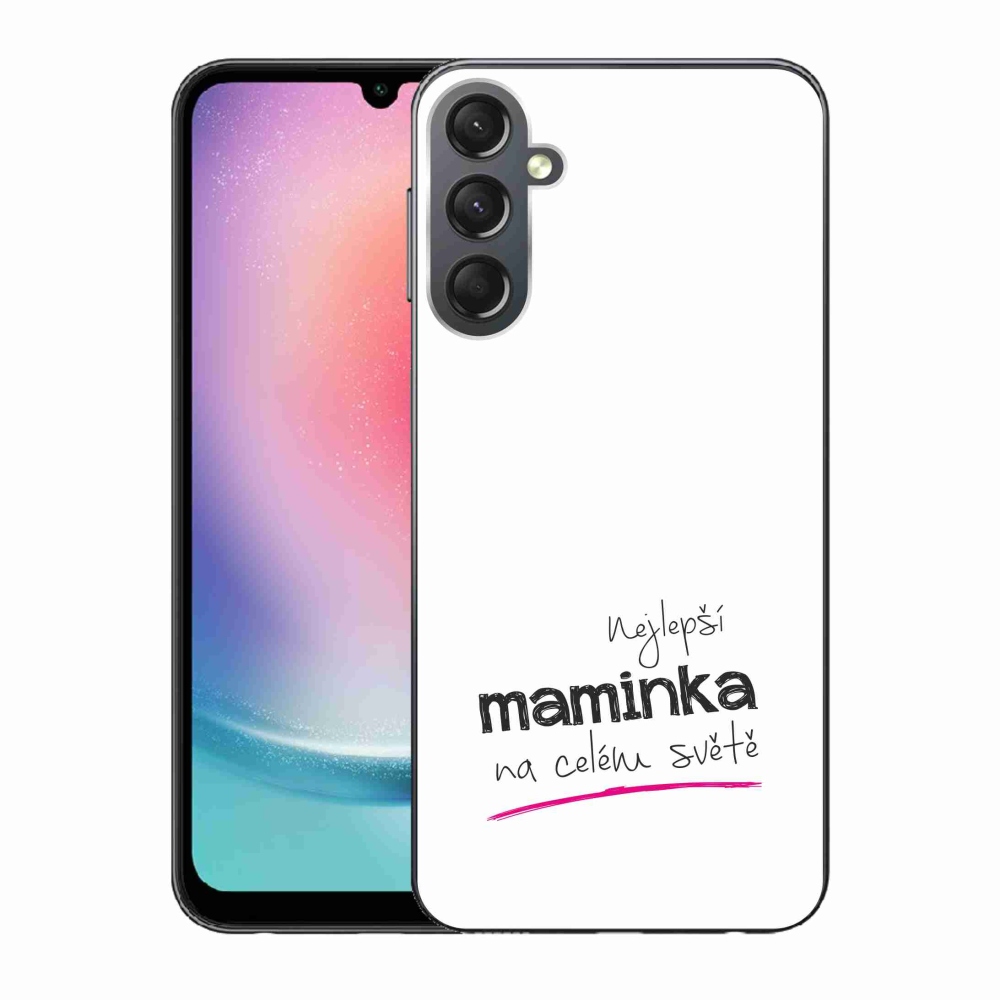 Gelový kryt mmCase na Samsung Galaxy A24 - nejlepší maminka 4 bílé pozadí