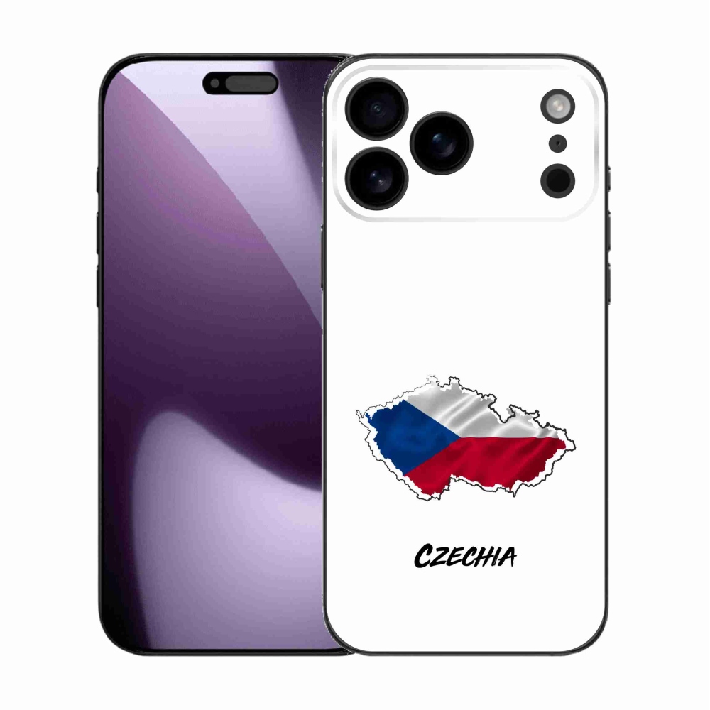 Gelový kryt mmCase na iPhone 17 Pro Max - Czechia bílé pozadí