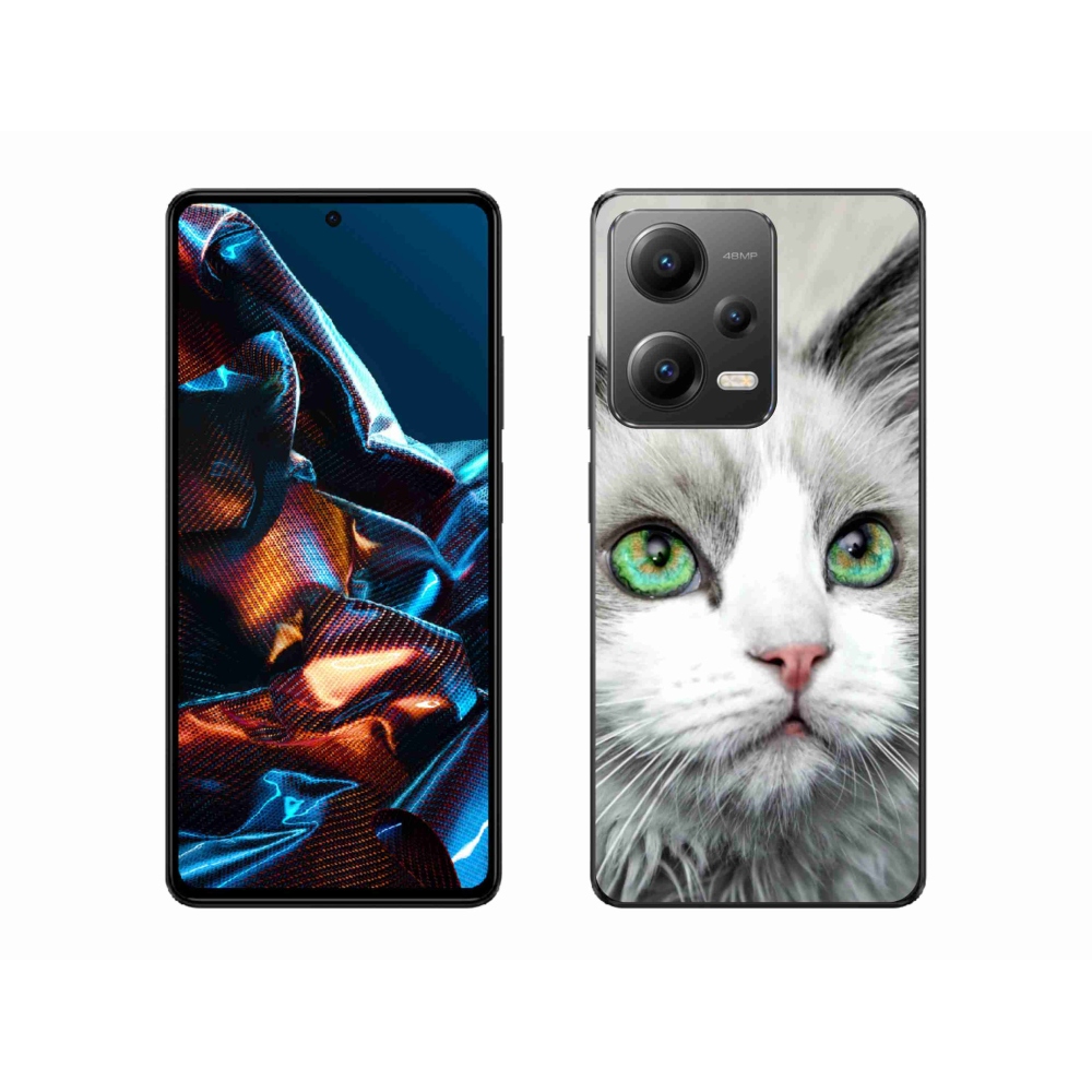 Gelový kryt mmCase na mobil Xiaomi Redmi Note 12 Pro 5G - kočičí pohled