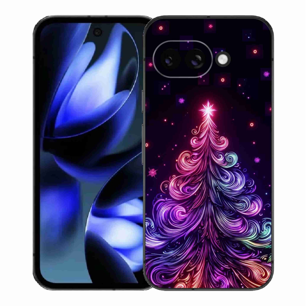 Gelový kryt mmCase na Google Pixel 9a - neonový vánoční stromek 1