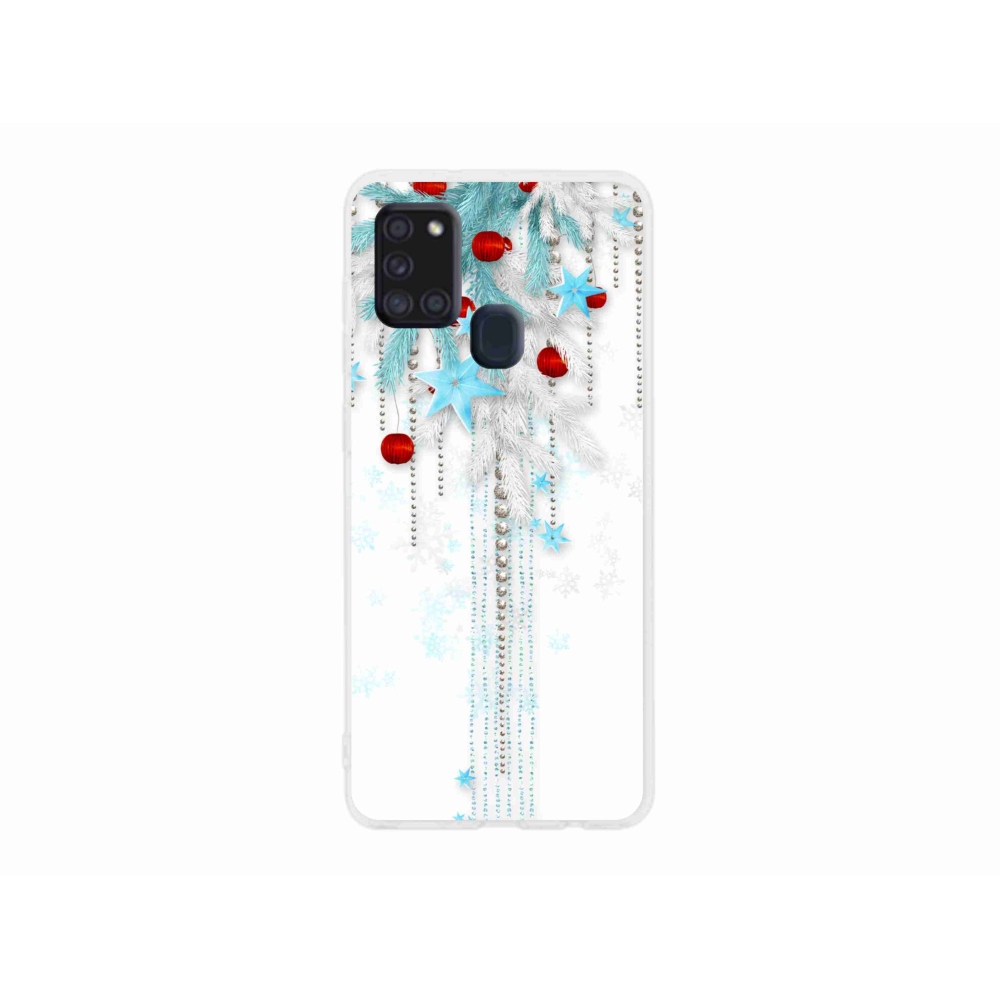Gelový kryt mmCase na Samsung Galaxy A21s - vánoční ozdoby