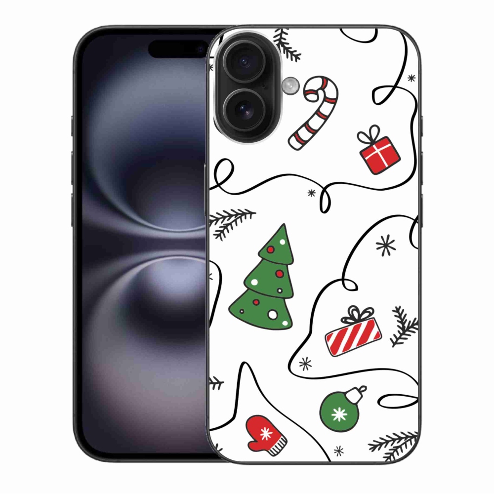 Gelový kryt mmCase na iPhone 16 Plus - vánoční motivy
