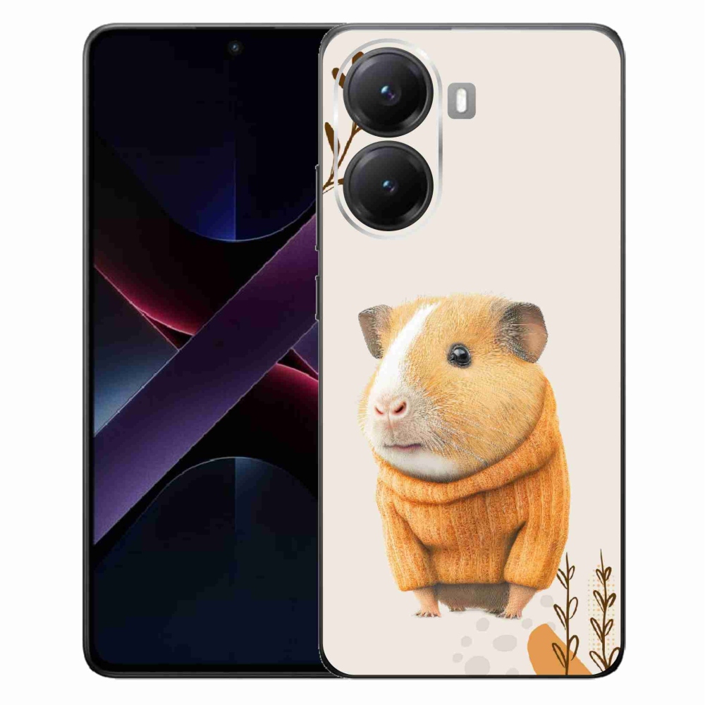 Gelový kryt mmCase na Xiaomi Poco X7 Pro 5G - morče ve svetru