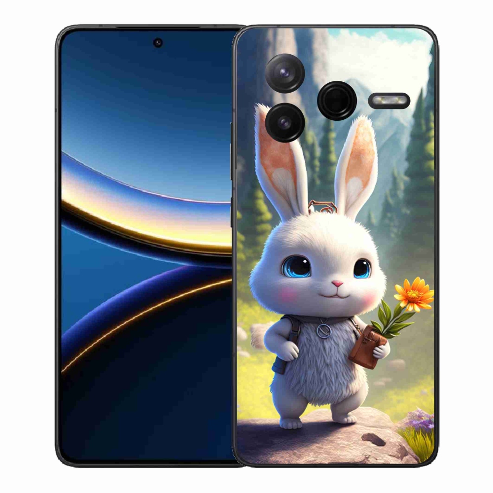 Gelový kryt mmCase na Xiaomi Poco F7 Pro - roztomilý králíček
