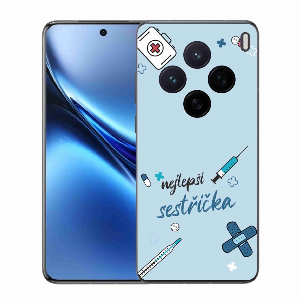 Gelový kryt mmCase na Vivo X200 5G - nejlepší sestřička modré pozadí