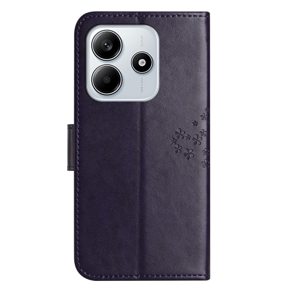Tree knížkové pouzdro na Xiaomi Redmi Note 14 5G - tmavěfialové