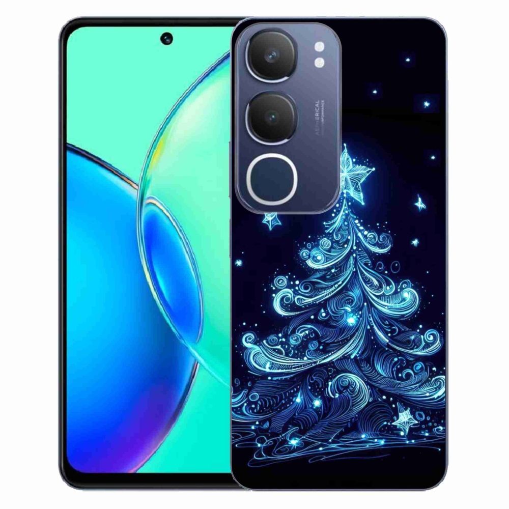 Gelový kryt mmCase na Vivo Y19s - neonový vánoční stromek 4