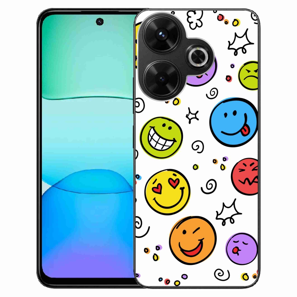 Gelový kryt mmCase na Xiaomi Redmi 13 4G/Poco M6 4G - smajlíci