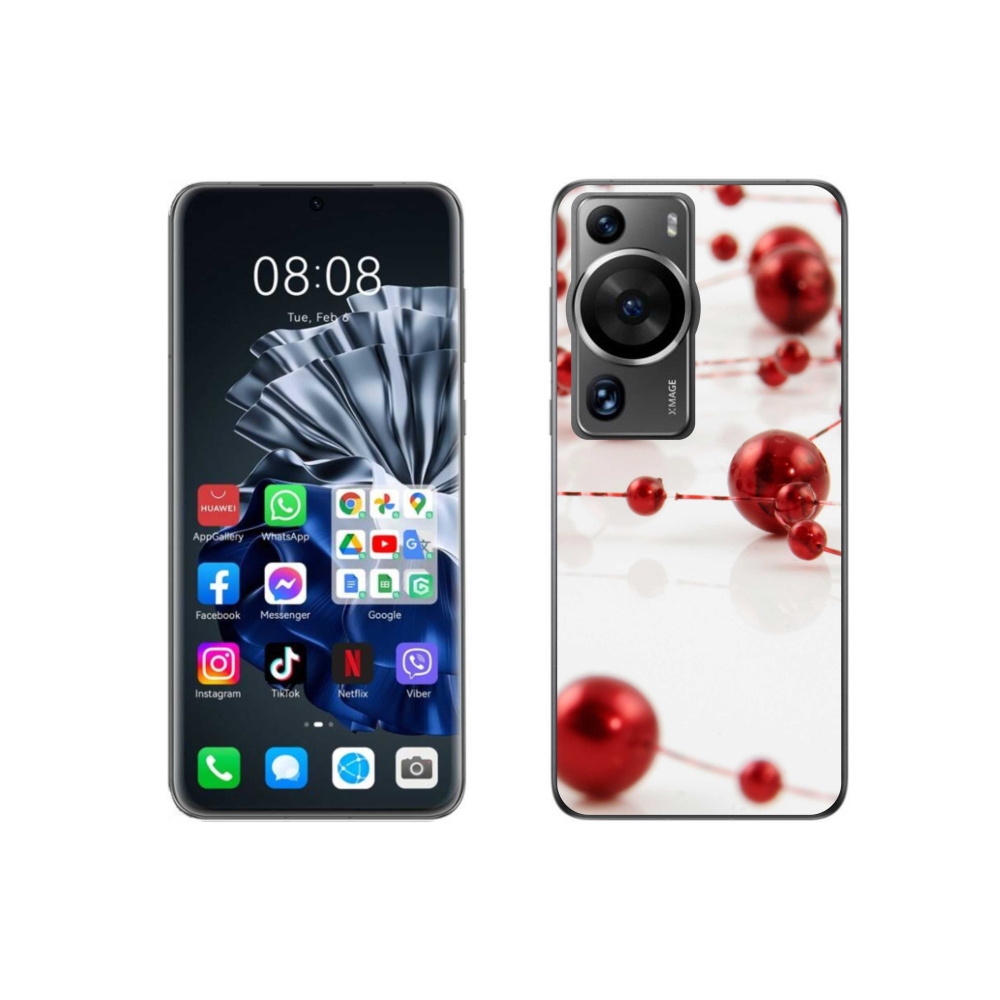 Gelový kryt mmCase na Huawei P60 Pro - vánoční řetěz