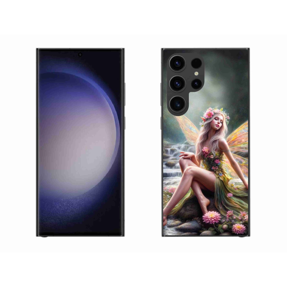 Gelový kryt mmCase na Samsung Galaxy S23 Ultra 5G - motýlí žena 1