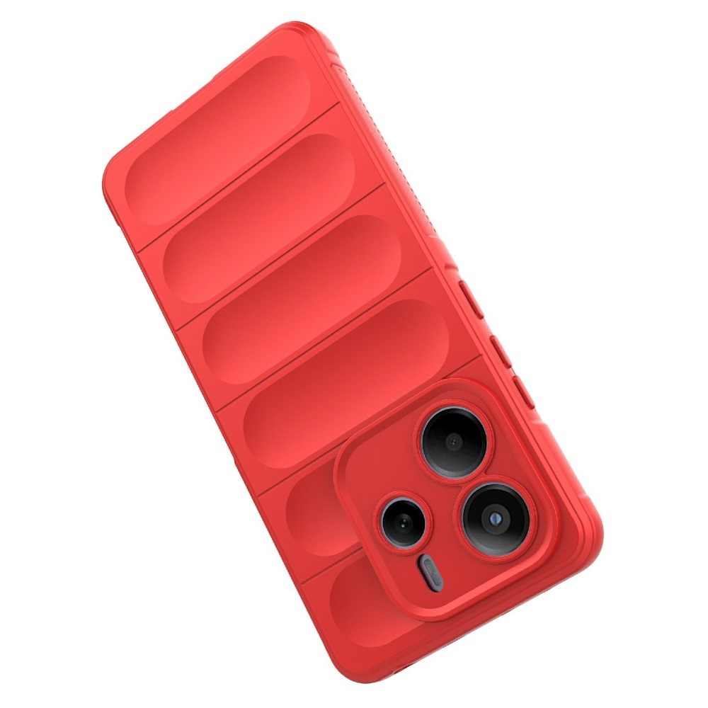Rugg odolný gelový obal na Xiaomi Redmi Note 14 5G - červený