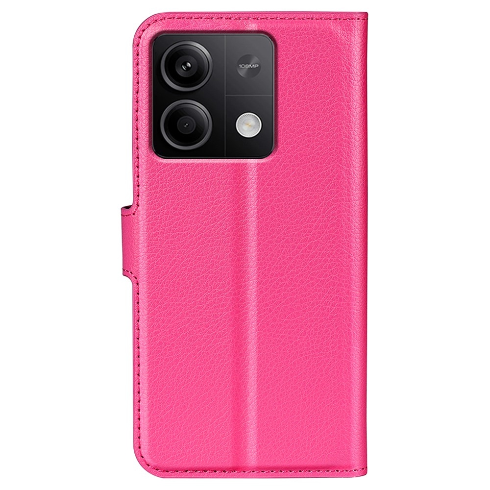 Litchi knížkové pouzdro na Xiaomi Redmi Note 13 5G - rose