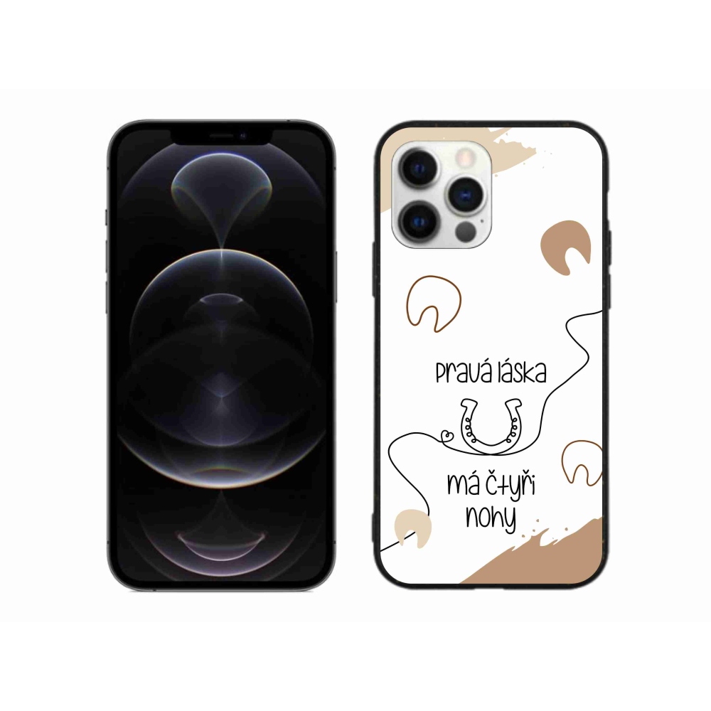 Gelový kryt mmCase na iPhone 12 Pro Max - koňský motiv bílé pozadí