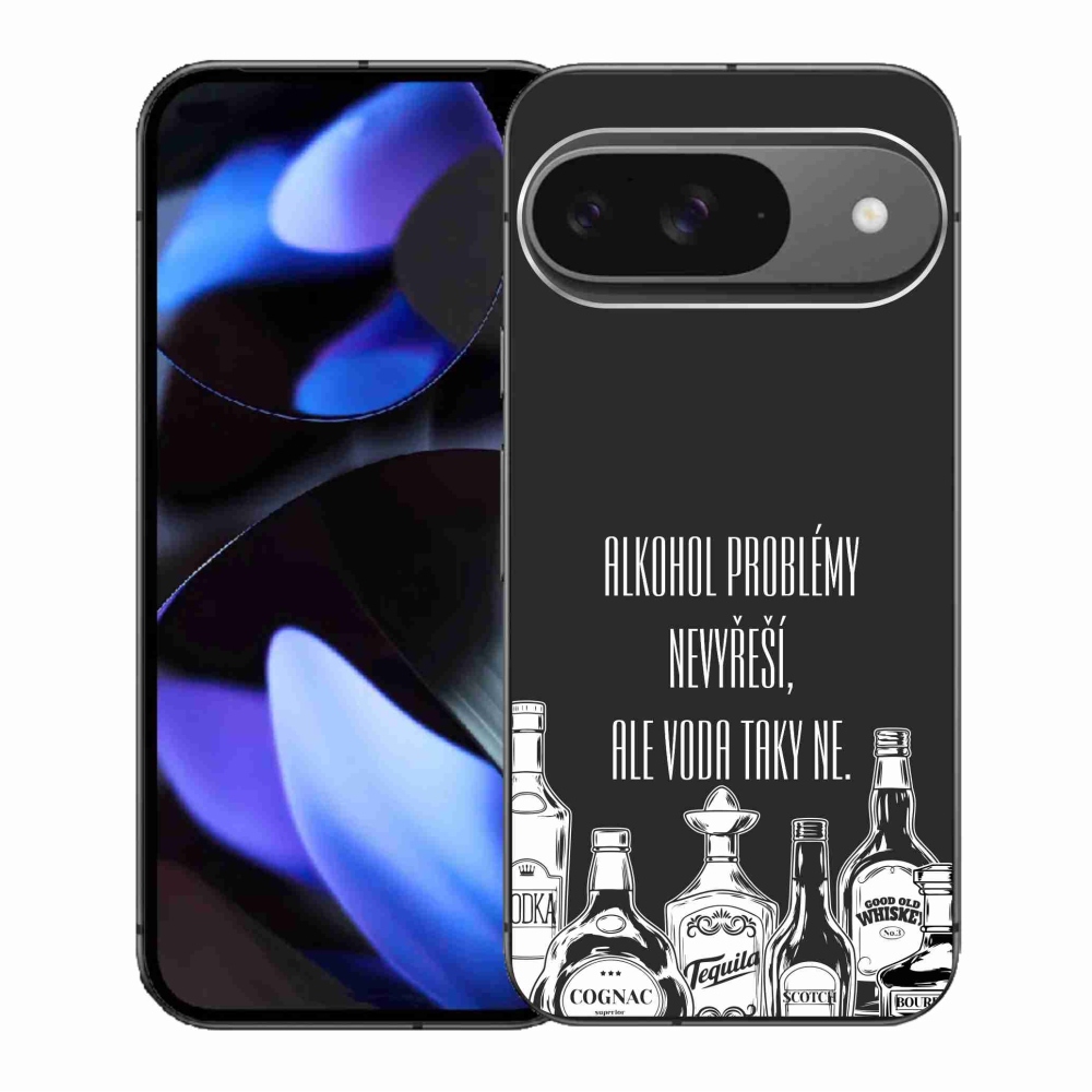 Gelový kryt mmCase na Google Pixel 9/9 Pro - vtipný text černé pozadí