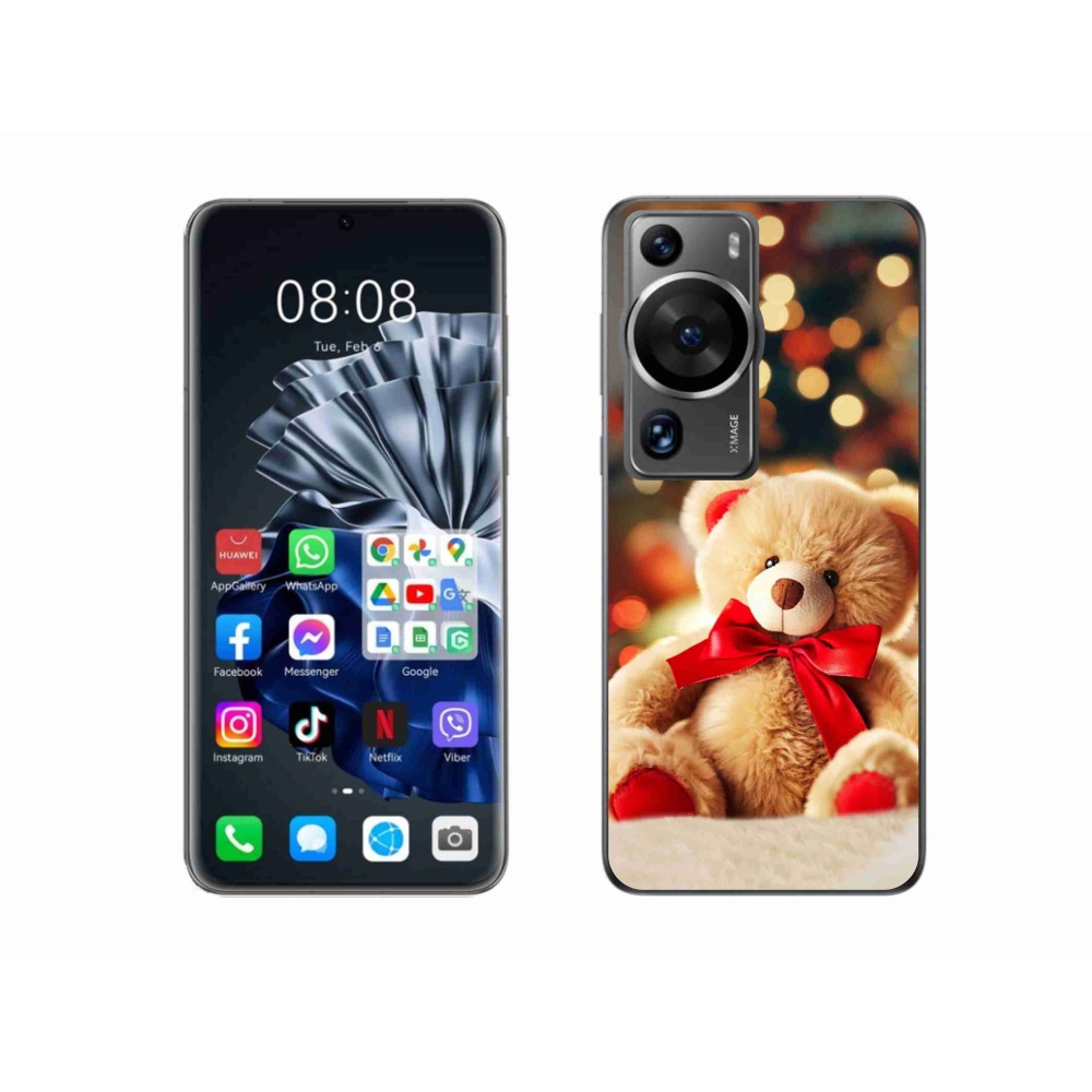 Gelový kryt mmCase na Huawei P60 Pro - plyšový medvídek